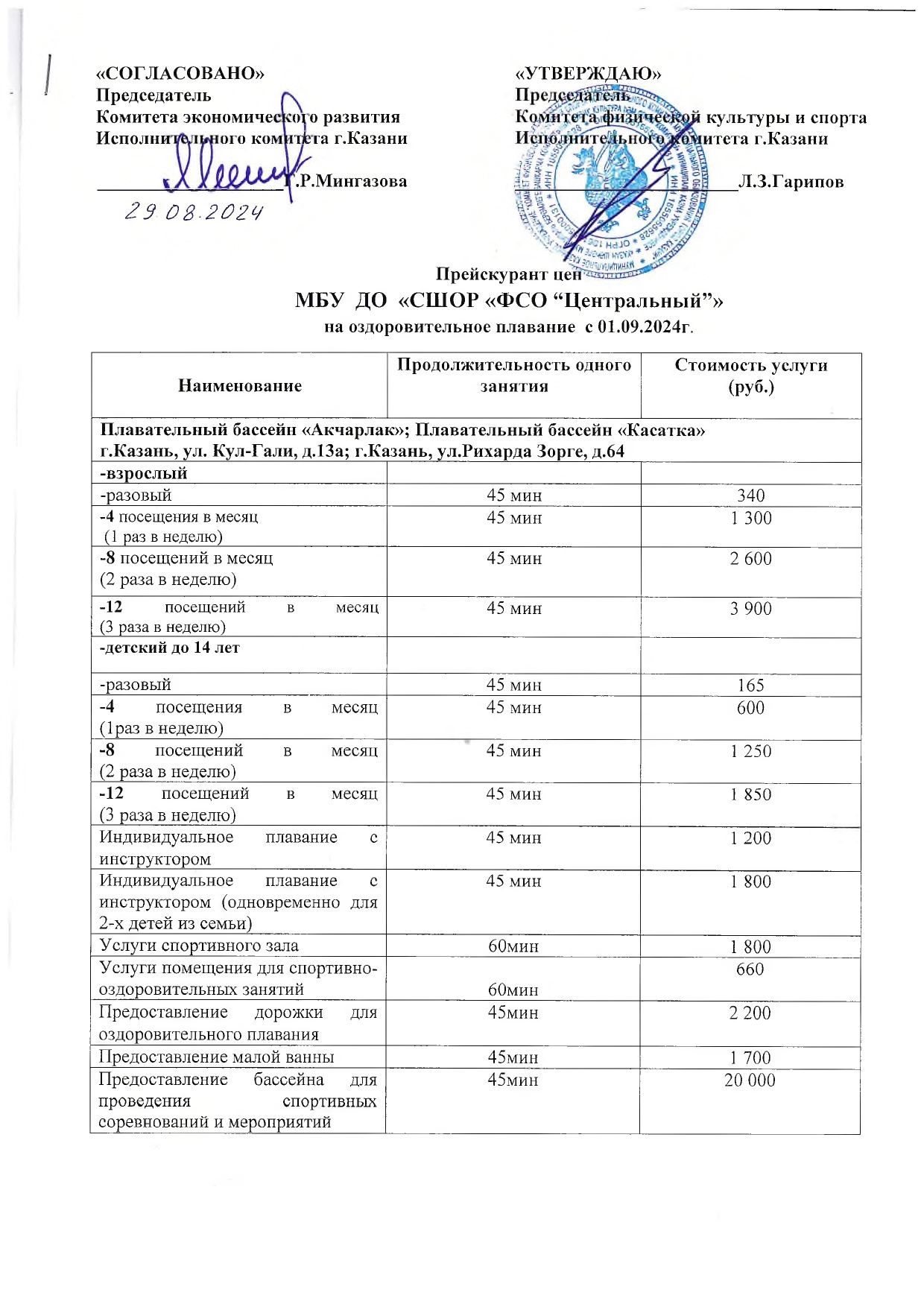 Плавательный бассейн «Касатка»
