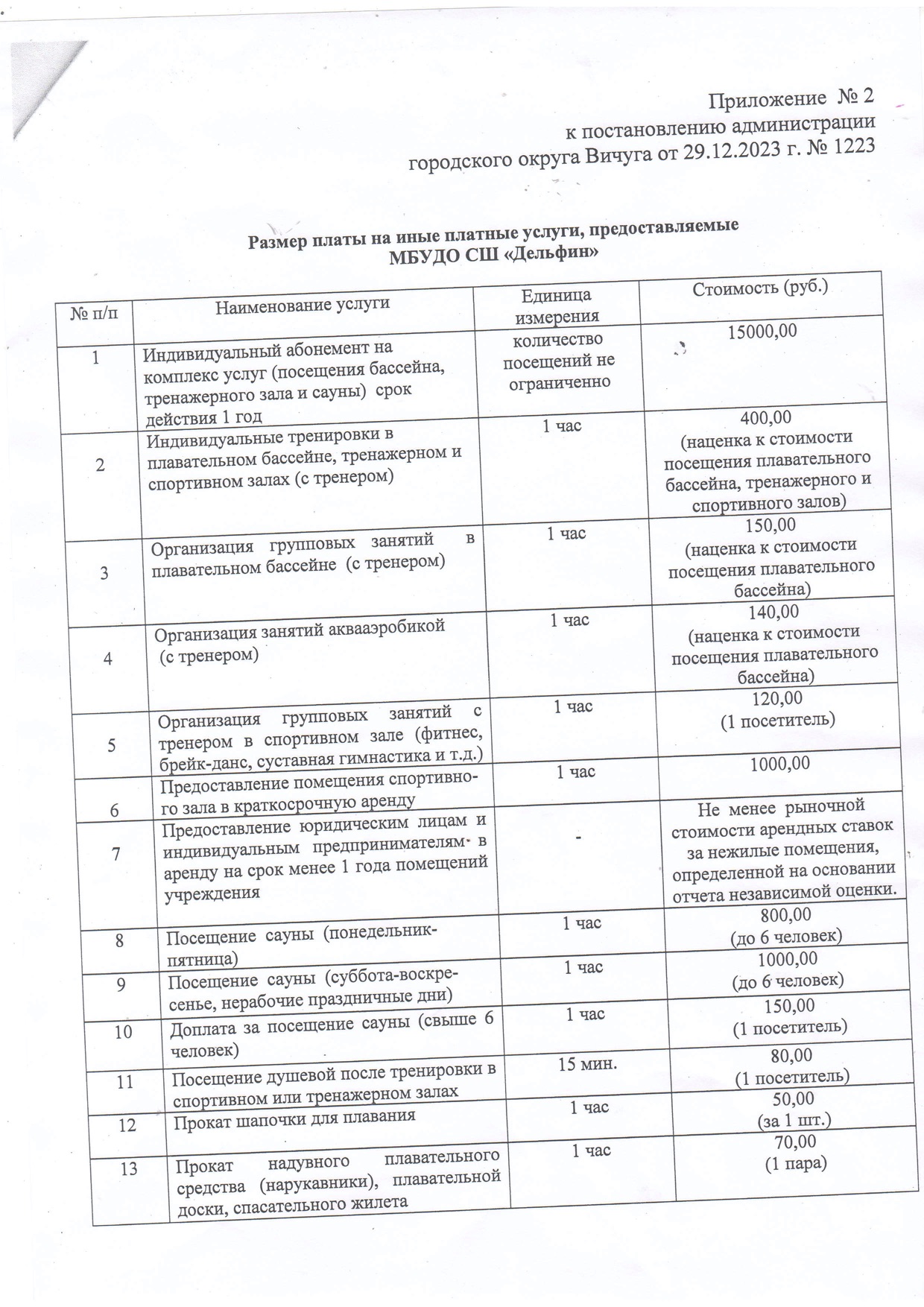 Плавательный бассейн «Дельфин»