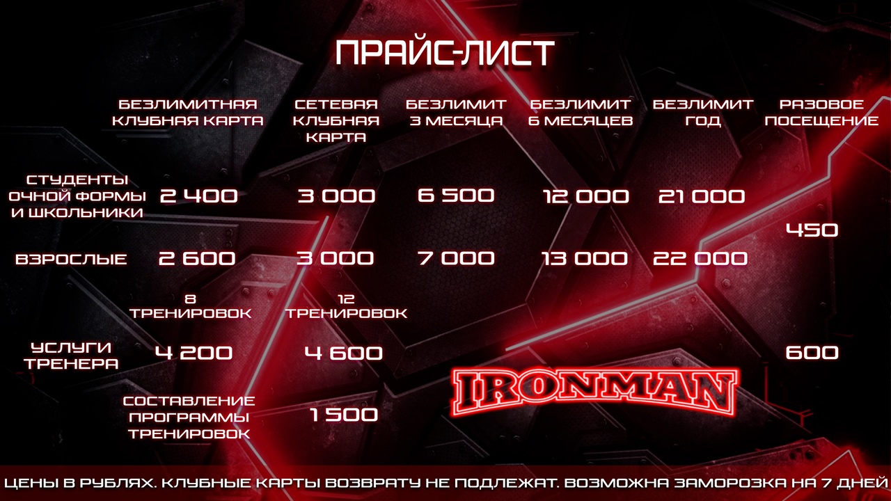 Тренажерный зал «Ironman» (Балаклавская)