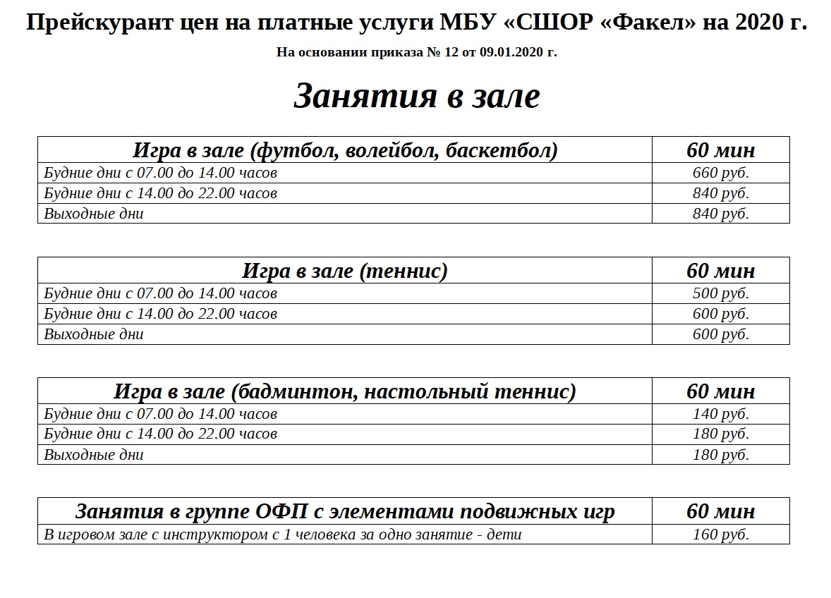 Спортивный комплекс «Факел»