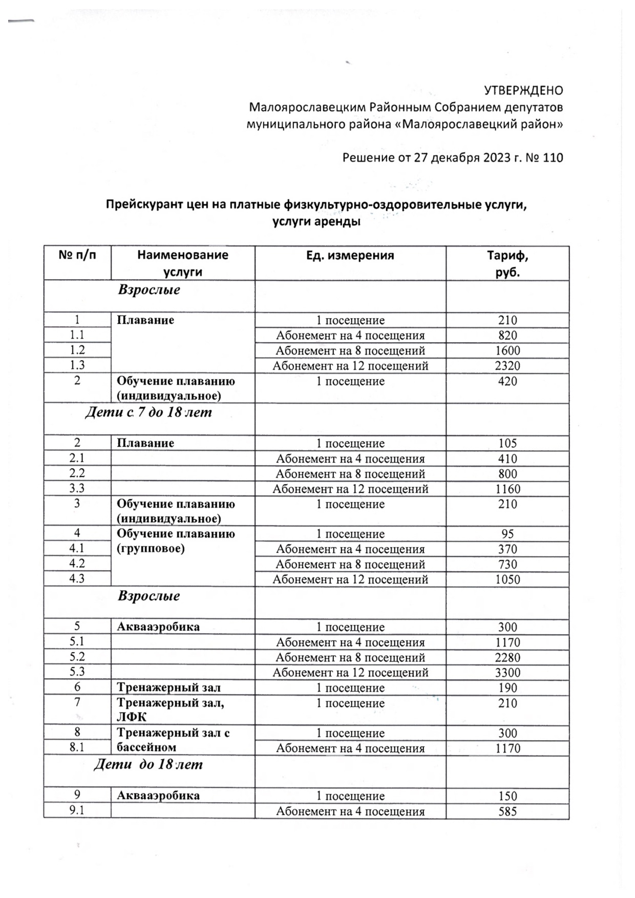 Плавательный бассейн Гимназии