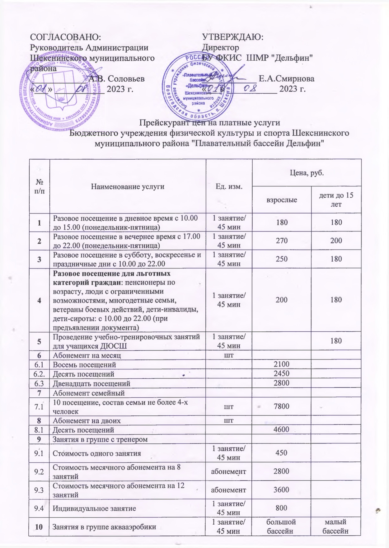 Плавательный бассейн «Дельфин»