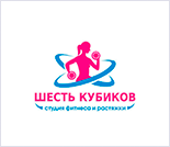 Лого Фитнес-студия «Шесть Кубиков»